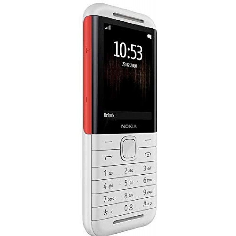 Nokia 5310 Dual SIM Feature Phone with MP3 Player, Wireless FM Radio and Rear Camera (White/Red)