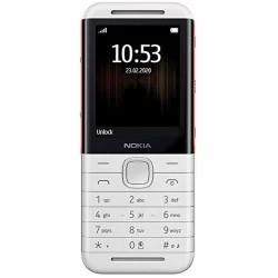 Nokia 5310 Dual SIM Feature Phone with MP3 Player, Wireless FM Radio and Rear Camera (White/Red)