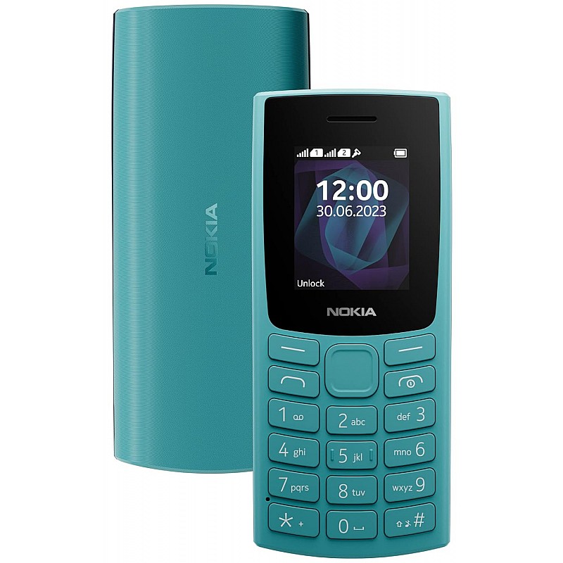 Nokia All-New 105 Dual Sim Keypad Phone with Built-in UPI Payments, Long-Lasting Battery, Wireless FM Radio | Cyan