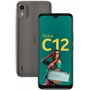 Nokia C12 Android 12 (Go Edition) Smartphone, All-Day Battery, 4GB RAM + 64GB Storage | Charcoal  (open box )