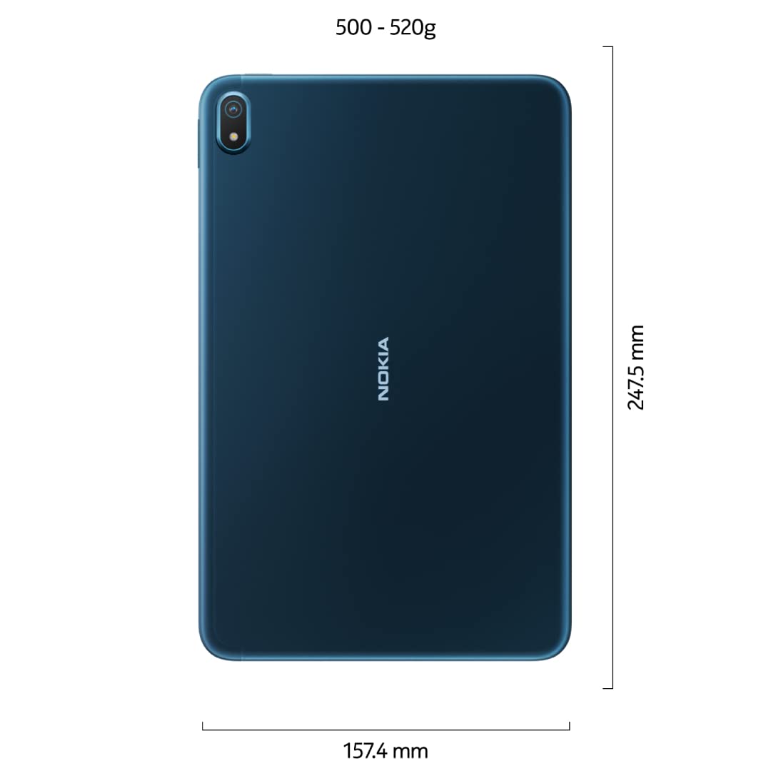 Nokia T20 Tab with 10.36 (26cm) 2K Screen Wi-Fi LTE 8200mAh Battery 4GB RAM, 64GB Storage Deep Ocean Blue Tablet