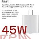 Nothing 45W Rapid Type C Mobile Phone Charger Adapter Compatible with Nothing Phone 2, Phone 1, [PD, PPS Technology] Support Rapidly Charging 45 Watt USB-C Power Delivery Charge Adaptor, White