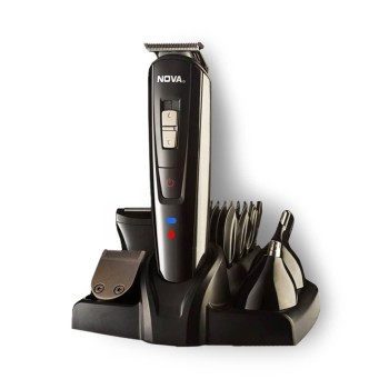 Nova NG 1151 All In One 100% Waterproof Corded N Cordless: 60 Minutes Runtime Hair Trimmer Grooming Kit For Men (Black) Nova NG 1151 All In One 100% Waterproof Corded N Cordless: 60 Minutes Runtime Hair Trimmer Grooming Kit For Men (Black)