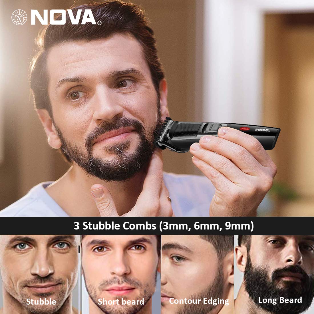 Nova NHT 1076 Cordless: 30 Minutes Runtime Trimmer for Men (Black) Nova NHT 1076 Cordless: 30 Minutes Runtime Trimmer for Men (Black)