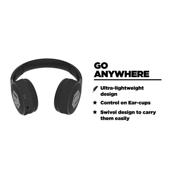 Nu Republic Dubstep Wireless Headphones with Mic (Black)