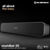 Nu Republic Soundbar 20 Bluetooth Soundbar with X-Bass Technology, 52mm Dynamic Drivers,
