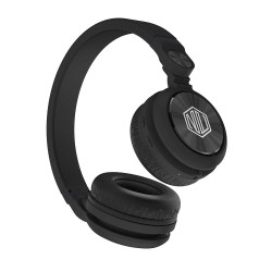 Nu Republic Starboy X-Bass Wireless Bluetooth Over The Ear Headphones with Mic (Black)