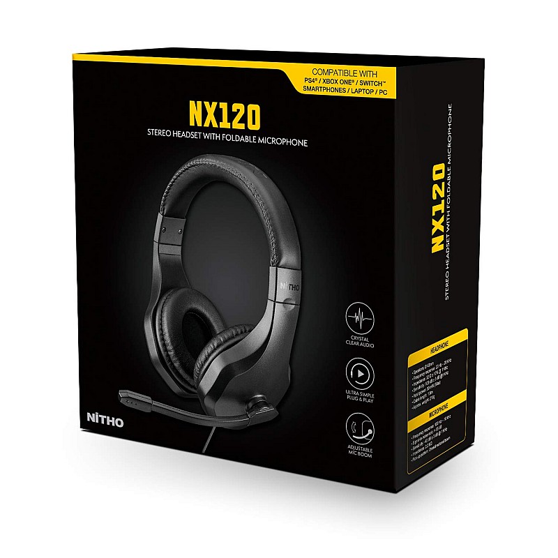 Nx120s Stereo Headset With Foldable Microphone