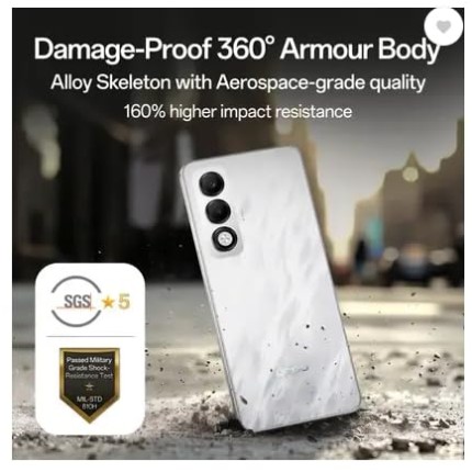 OPPO K13x 5G 6000mAh and 45W SUPERVOOC Charger & AI (Breeze Blue, 128 GB) (6 GB RAM)