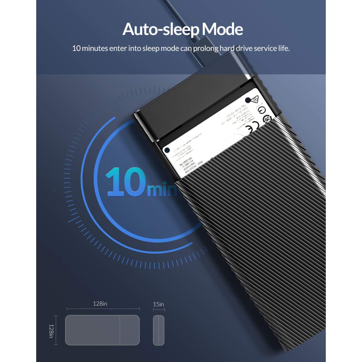 ORICO 2.5 Type C Enclosure External SATA to USB3.1 Gen1 Hard Drive Case Portable USB C Disk Adapter for 7/9.5mm HDD/SSD Tool Free Max 4TB Support UASP Compatible with PS4, Xbox, PC, TV (2521C3)