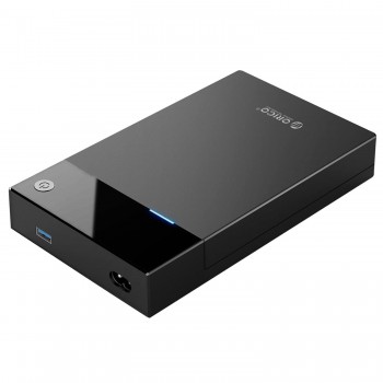 ORICO 3.5 Drive Enclosure USB3.0 Disk Enclosure to SATA III Portable Disk Case Tool-Free External Adapter for 2.5/3.5inch SSD HDD with Built-in 12W Power Supply Up to 16TB Support UASP