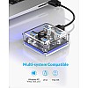 ORICO 4 Ports Hub Transparent USB 3.0 Hub Support Offline Powered and OTG Function with 30CM Cable