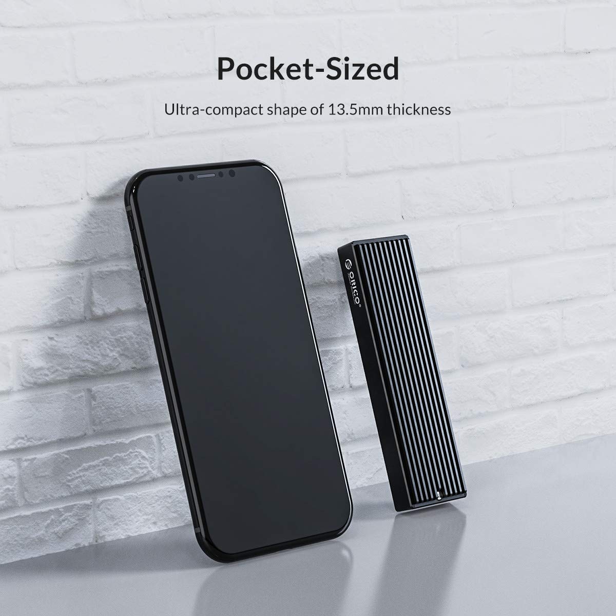 ORICO M.2 SATA B+M/B Key SSD Enclosure USB 3.1 Type C 5Gbps External Solid State Enclosure Adapter for 2280/2260/2242/2230 M.2 NGFF SSD 4TB Max, NOT Supoort PCIe NVMe/AHCI M.2 SSD-M2PF