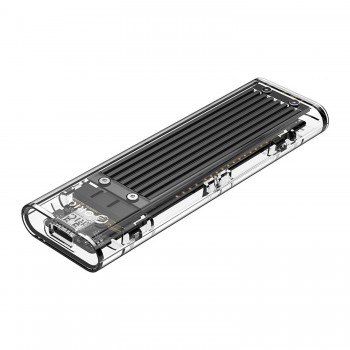 ORICO Transparent NVMe M.2 Enclosure Tool-Free USB3.1 Type-C Gen2 10Gbps to M.2 SSD Enclosure for Intel 660p/Samsung 970 EVO/Samsung970 Pro 2230/2242/2260/2280 PCIe NVMe M-Key SSD up to 2TB.