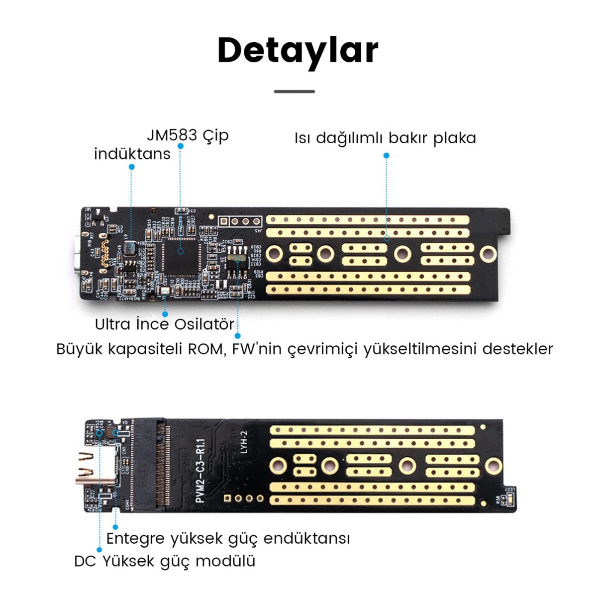 ORICO Transparent NVMe M.2 Enclosure Tool-Free USB3.1 Type-C Gen2 10Gbps to M.2 SSD Enclosure for Intel 660p/Samsung 970 EVO/Samsung970 Pro 2230/2242/2260/2280 PCIe NVMe M-Key SSD up to 2TB.