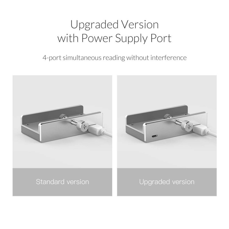 ORICO USB3.0 HUB with Extra Power Supply Port 4 Ports Clip-Type USB HUB Splitter Station for Laptop/Computer Desk-Upgraded Version ORICO USB3.0 HUB with Extra Power Supply Port 4 Ports Clip-Type USB HUB Splitter Station for Laptop/Computer Desk-Upgraded Version