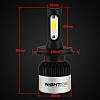 Airtree  H4 Hi/Lo 9000LM 6500K 72 W LED Automotive Headlight Bulb Auto Conversion Driving Lamp (Cool White Light) (H4)