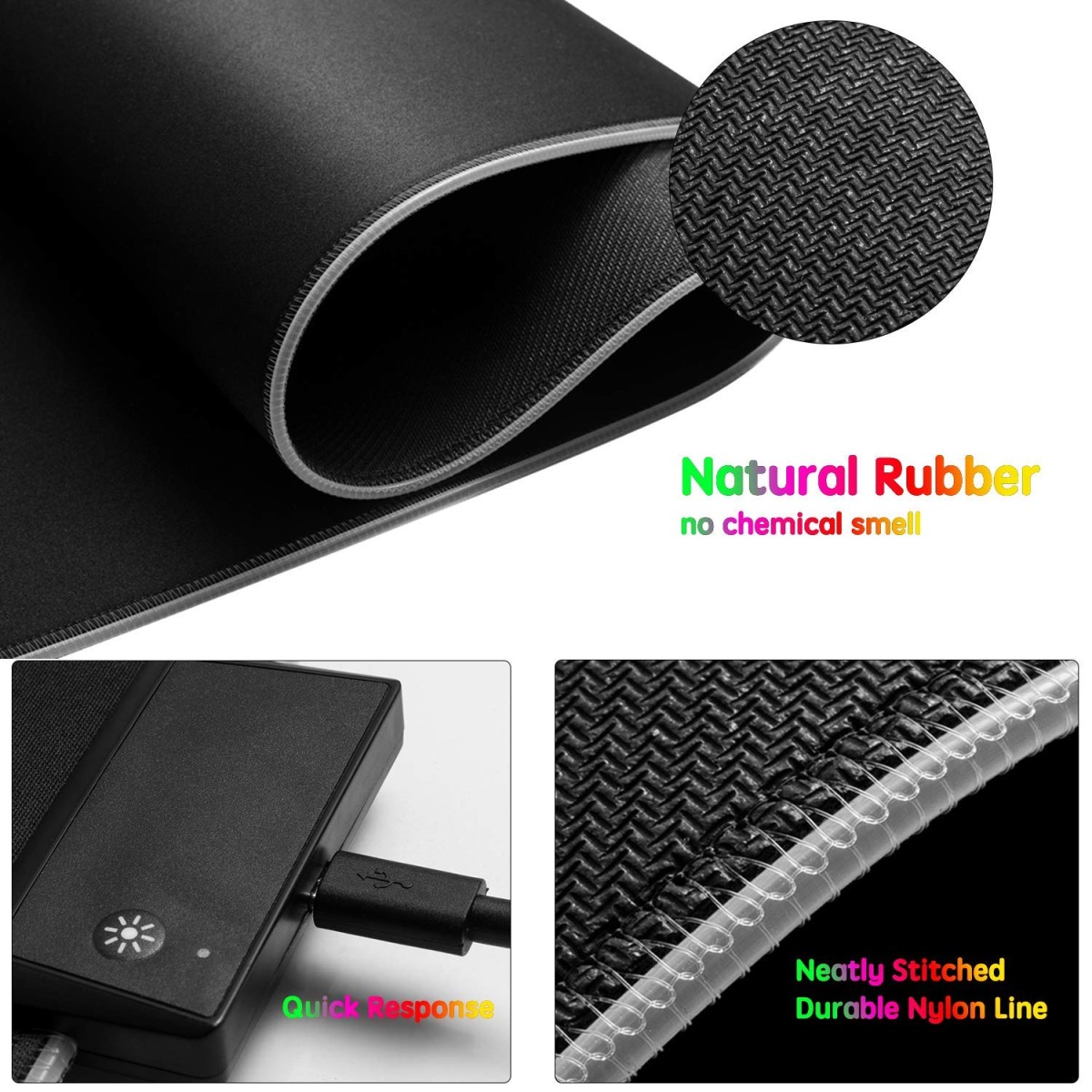 Offbeat - LED Gaming Mouse Pad RGB color set 7 LED Color