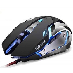 Offbeat RIPJAW Wired Gaming Mouse, Silent Click Buttons Mouse