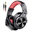 OneOdio A71 Over Ear Headphones with 90° Rotatable Housing, DJ Headphones (RED)