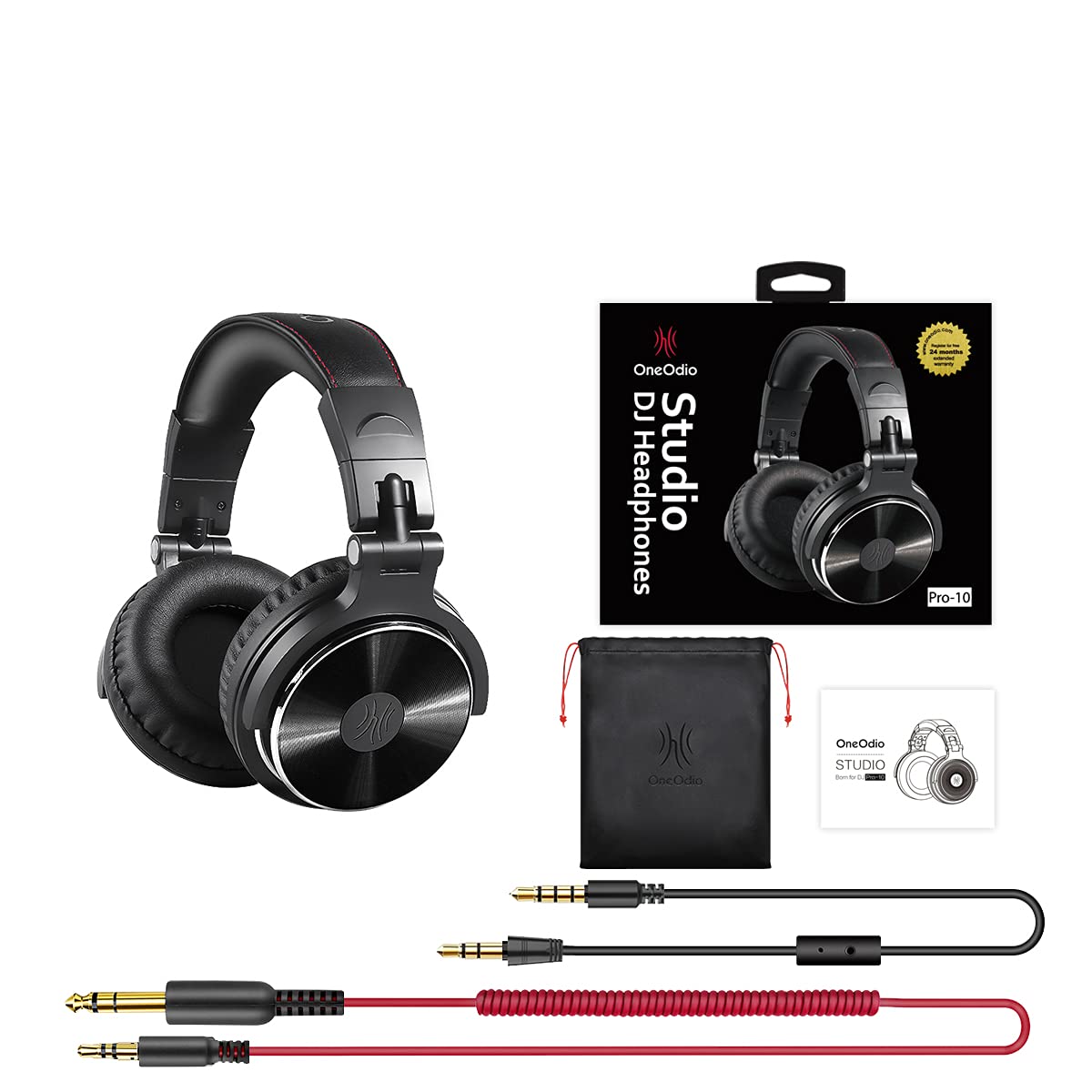 OneOdio Over Ear Headphone Studio Wired Bass Headsets with 50mm Driver, Foldable Lightweight Headphones