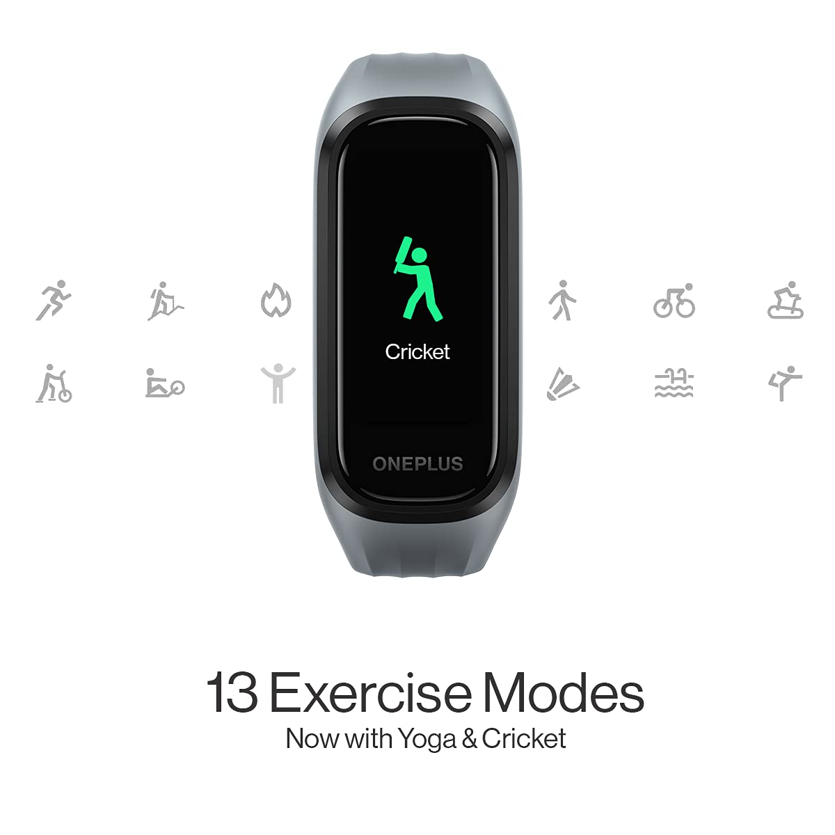 OnePlus Band: Steven Harrington Edition: Smart Everywear : 1.1(2.8 cm) AMOLED Display, Continuous Blood Oxygen Saturation Monitoring (Sp02), 5ATM + IP68 Water & Dust Resistant