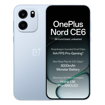 OnePlus Nord CE6 | 8GB+256GB | Fresh Blue | Snapdragon 7s Gen 4 | Segment's Fastest Touch Response | 8000mAh Battery