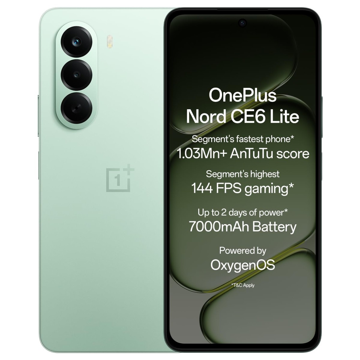 OnePlus Nord CE6 Lite | 8GB+128GB | Hyper Black | Segment's Fastest Dimensity 7400 Apex Processor | 7000mAh Battery CPH2725