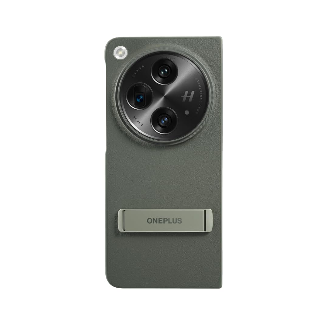 OnePlus Open Protective Case for Shell:PC+PU+Aluminum Alloy, Protective Film:Glass_Black