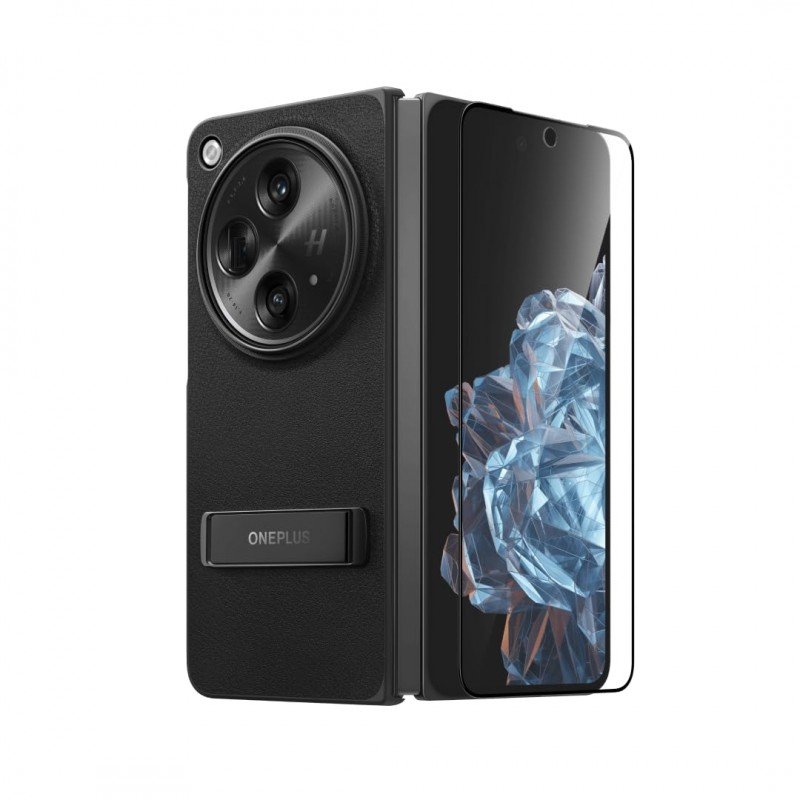 OnePlus Open Protective Case for Shell:PC+PU+Aluminum Alloy, Protective Film:Glass_Black OnePlus Open Protective Case for Shell:PC+PU+Aluminum Alloy, Protective Film:Glass_Black