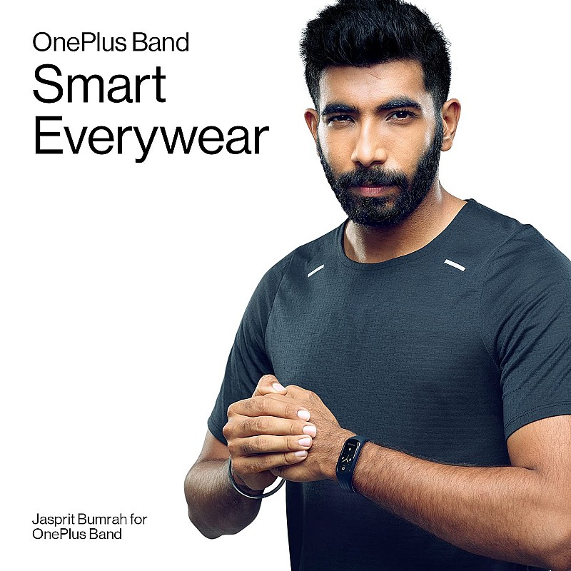 OnePlus Smart Band (40.4mm) (Step Count, W101N, Black, Aluminum Rubber Dual Strap)