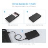 Orico 2.5"(6.3cm) USB 3.0 HDD Enclosure Case Cover for SATA SSD HDD | SATA SSD HDD Enclosure High Speed USB 3.0 | Tool Free Installation | Black