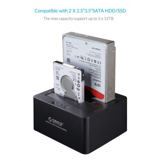 Orico Super Speed USB 3.0 Dual Bay 2.5 and 3.5 SATA HDD Dock