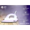 Orient Electric PANACHE PLUS 1100-WATT DRY IRON (DIPCP11LP, WHITE AND PURPLE), 1100 watts, ABS