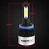 Airtree H7 Geniune 9000LM 6500K 72 W LED Automotive Headlight Bulbs Auto Conversion Driving Lamp 2 Led Chip (Cool White)