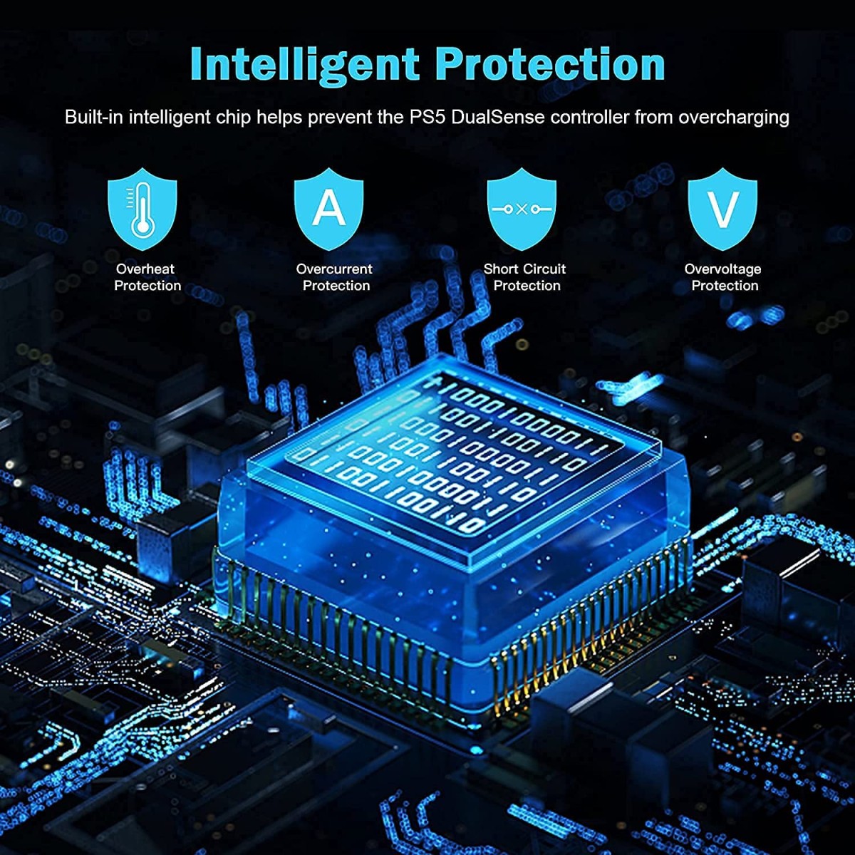 P S 5 Multifunctional Controller Charging Station with LED, Multifunctional Cooling Base, Dual Charger Docking Station for P S 5 with Headset Holder (White, P S 5) TP5-0521B