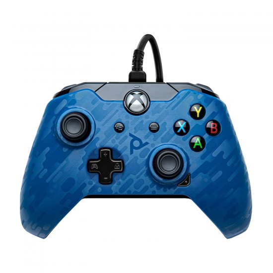PDP Stealth Series Wired Controller for Xbox One, Xbox One X and Xbox One S (Blue Camouflage)