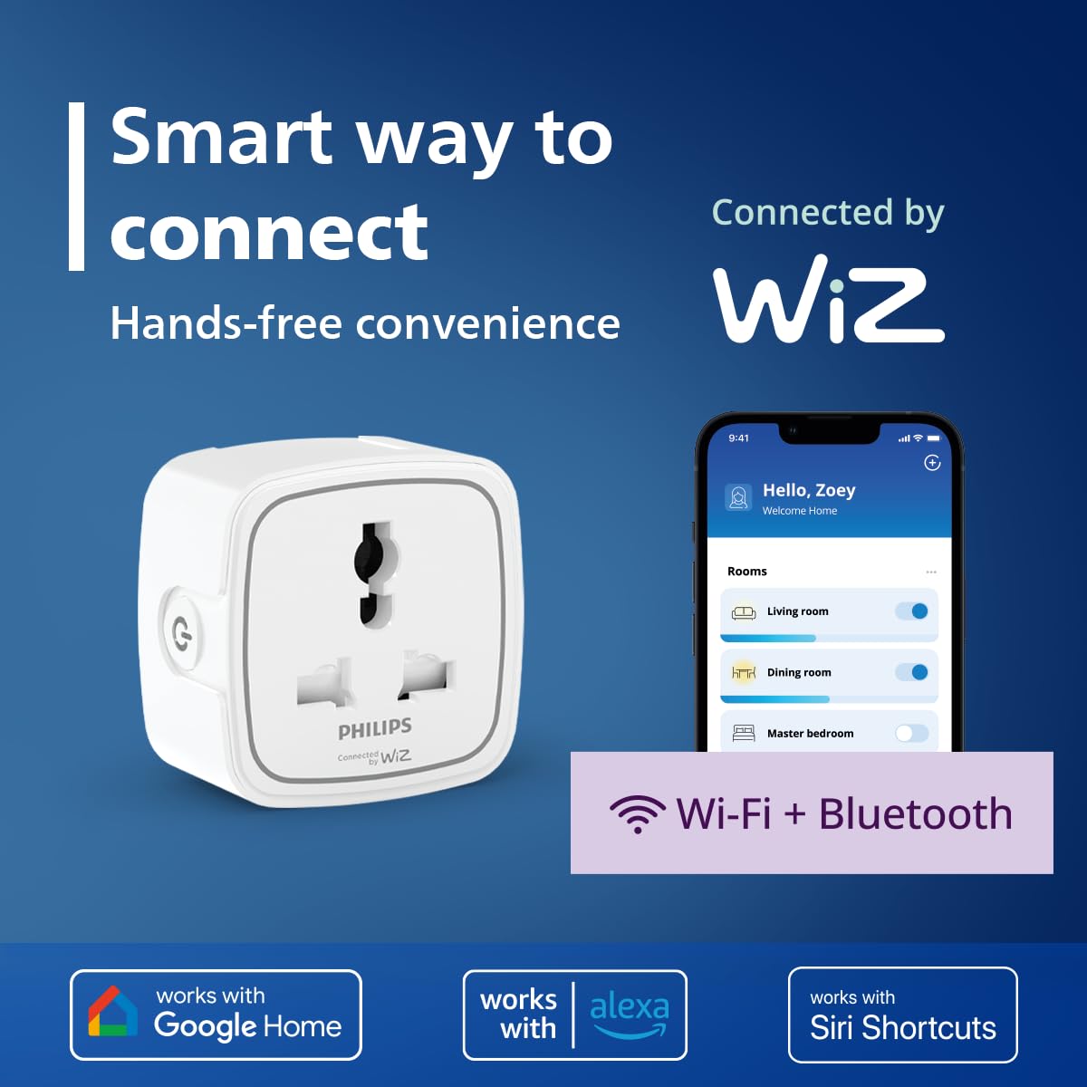 PHILIPS 10A Smart WiFi Plug | Wiz Connected Voice Controlled, Amazon Alexa & Google Assistant Compatible Smart Plug with Energy Consumption Monitoring, Pack of 1 PHILIPS 10A Smart WiFi Plug | Wiz Connected Voice Controlled, Amazon Alexa & Google Assistant Compatible Smart Plug with Energy Consumption Monitoring, Pack of 1