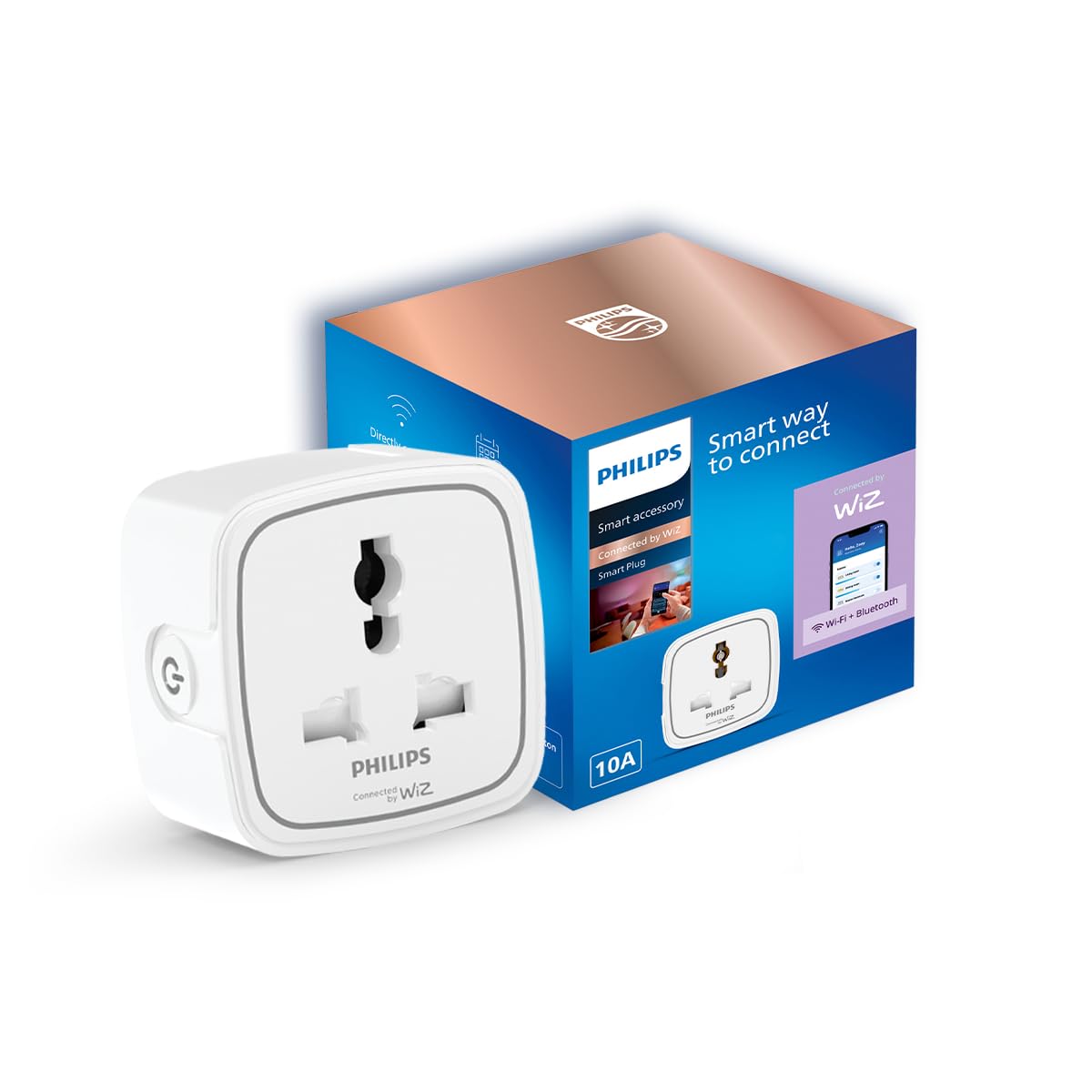PHILIPS 10A Smart WiFi Plug | Wiz Connected Voice Controlled, Amazon Alexa & Google Assistant Compatible Smart Plug with Energy Consumption Monitoring, Pack of 1 PHILIPS 10A Smart WiFi Plug | Wiz Connected Voice Controlled, Amazon Alexa & Google Assistant Compatible Smart Plug with Energy Consumption Monitoring, Pack of 1