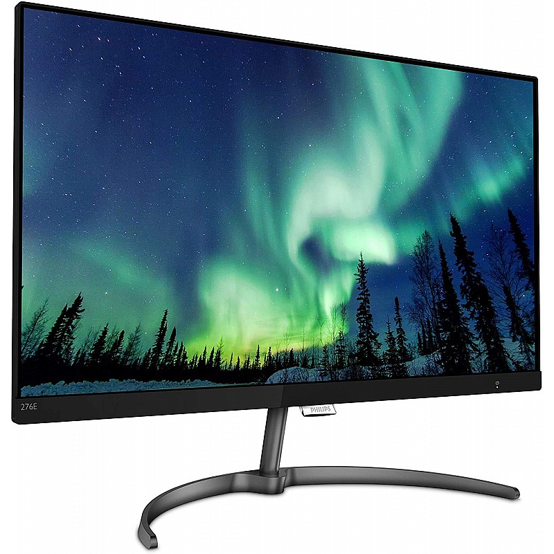 PHILIPS 276E8VJSB/94 E Line 27" (68.6 cm) 4K UHD Monitor | Ultra Clear IPS LED | Low Blue Mode | Eco-Friendly Design || Magnificent View with Seamless Appearance