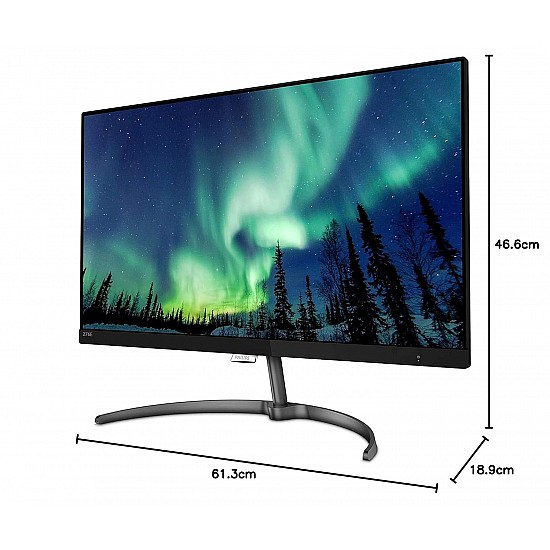 PHILIPS 276E8VJSB/94 E Line 27" (68.6 cm) 4K UHD Monitor | Ultra Clear IPS LED | Low Blue Mode | Eco-Friendly Design || Magnificent View with Seamless Appearance