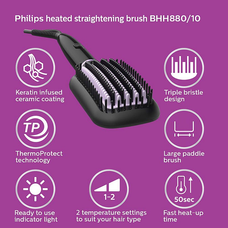 PHILIPS BHH816/00 Crimp, Straighten or Curl with the single tool, quickly and without fear of heat damage, Black Multi Styling Kit