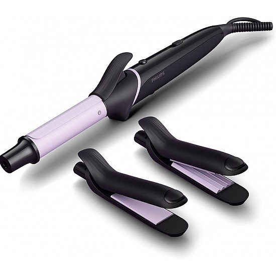 PHILIPS BHH816/00 Crimp, Straighten or Curl with the single tool, quickly and without fear of heat damage, Black Multi Styling Kit