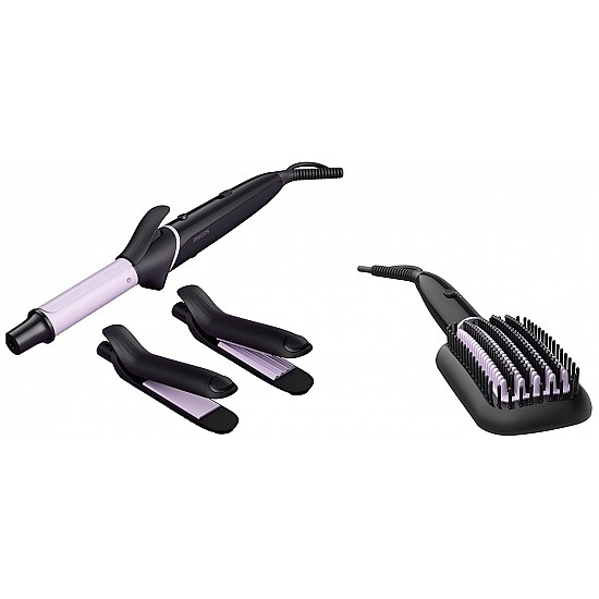 PHILIPS BHH816/00 Crimp, Straighten or Curl with the single tool, quickly and without fear of heat damage, Black Multi Styling Kit