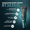 PHILIPS BT3231/15 Smart Beard Trimmer - Power adapt technology for precise trimming- Quick Charge; 20 settings; 60 min run time, Green