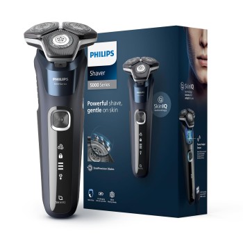 PHILIPS Electric Shaver For Men | Wet & Dry | Powerful Close Shave | Gentle on Skin | SkinIQ Technology | Steel Precision Blades | 360 D Flexing Heads | Integrated Pop Up Trimmer | LED Display | 5 Mins Quick Charge | Showerproof | S5885/28,Black PHILIPS Electric Shaver For Men | Wet & Dry | Powerful Close Shave | Gentle on Skin | SkinIQ Technology | Steel Precision Blades | 360 D Flexing Heads | Integrated Pop Up Trimmer | LED Display | 5 Mins Quick Charge | Showerproof | S5885/28,Black