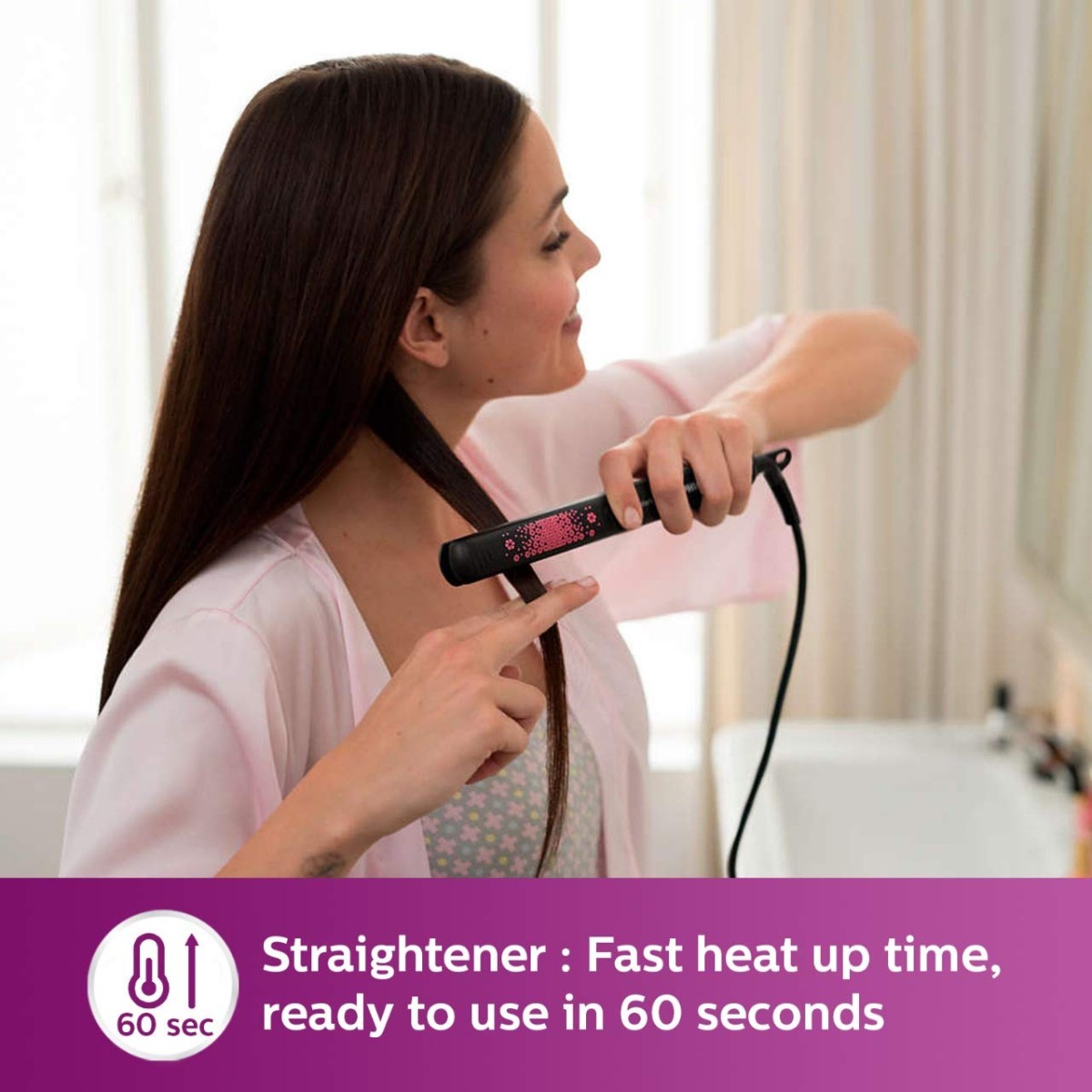 PHILIPS HP8643/46 Straightener (Pink/black)