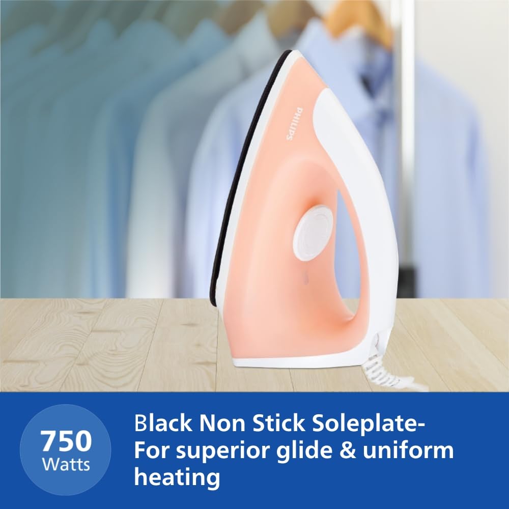 PHILIPS Plastic Classic Gc097/50 750-Watt Dry Iron (Peach) PHILIPS Plastic Classic Gc097/50 750-Watt Dry Iron (Peach)