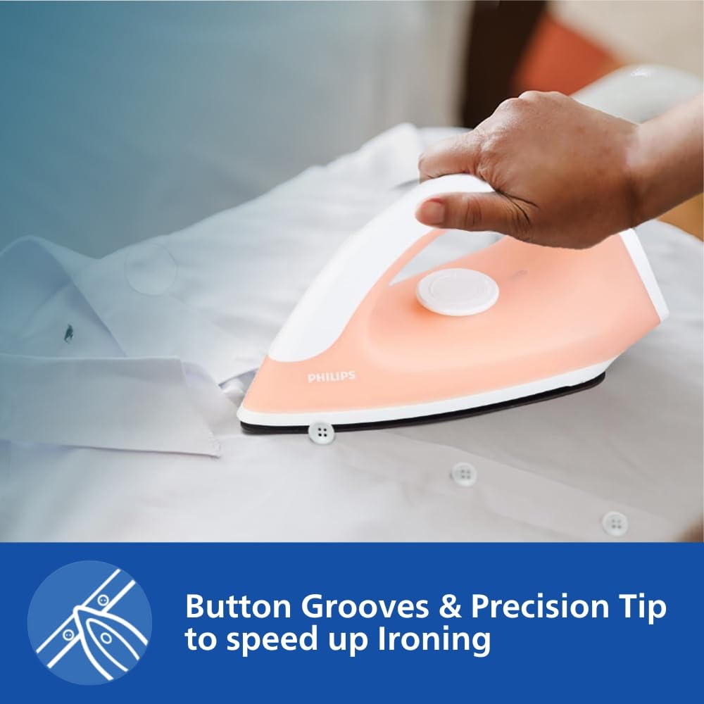 PHILIPS Plastic Classic Gc097/50 750-Watt Dry Iron (Peach) PHILIPS Plastic Classic Gc097/50 750-Watt Dry Iron (Peach)