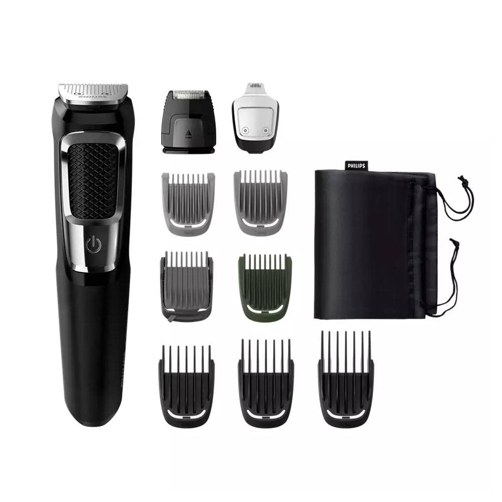 PHILIPS Unisex Mg3750/33 Multi Groomer Set Grooming Kit Trimmer 60 Min Runtime 10 Length Settings_Black